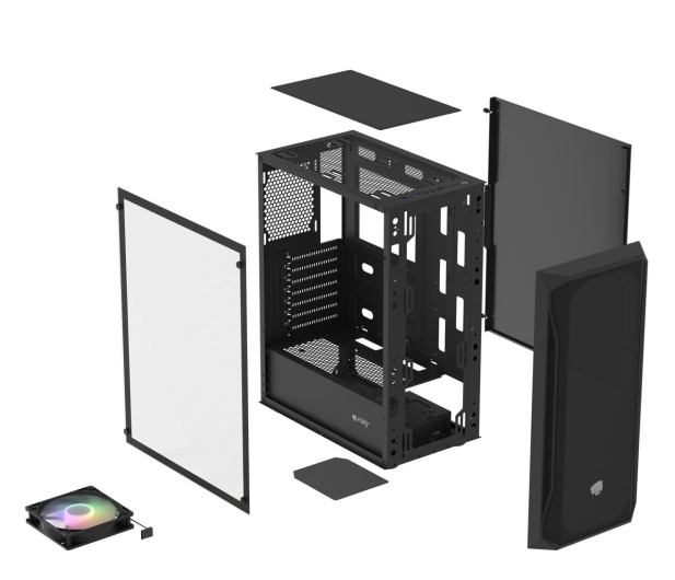 NATEC Fury Shobo SH4 RGB Midi Tower z oknem Czarna NFO-2153 - 1226052 - zdjęcie 12